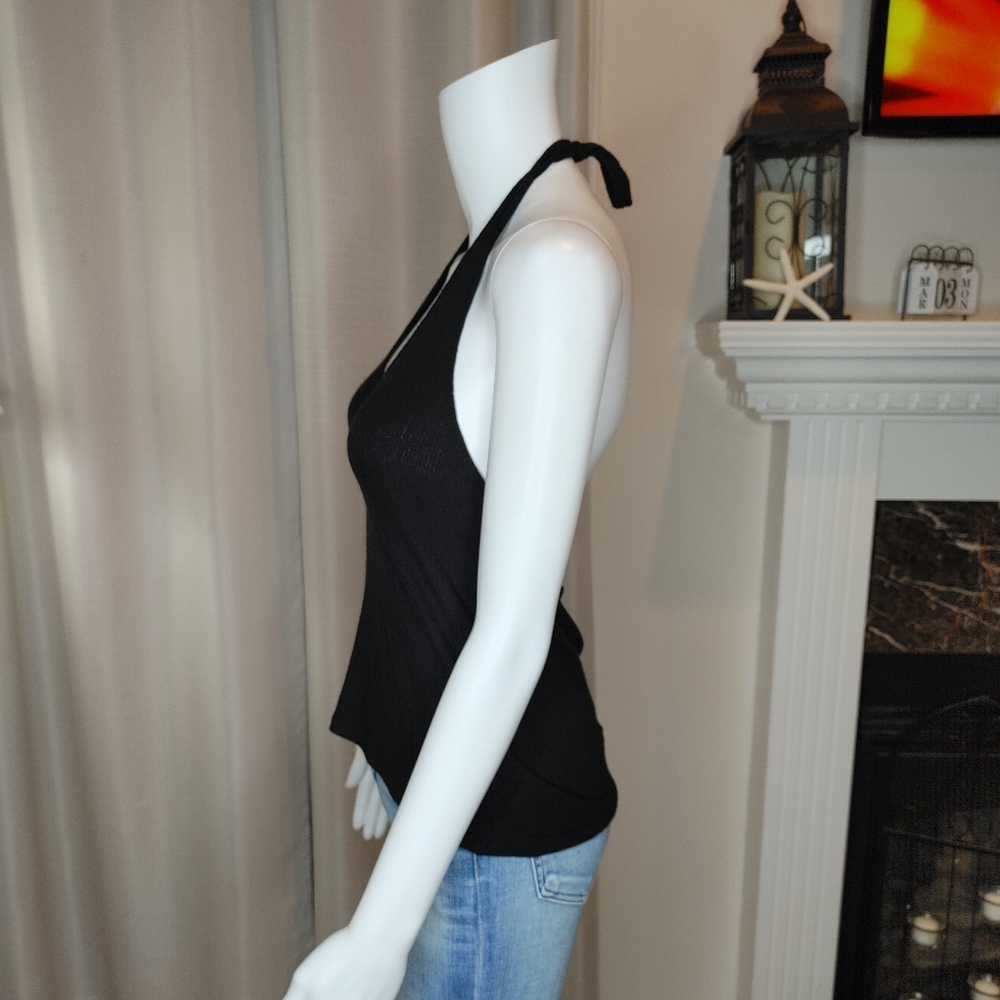 OUT FROM UNDER Halter Top, Black L - Picture 5 of 8